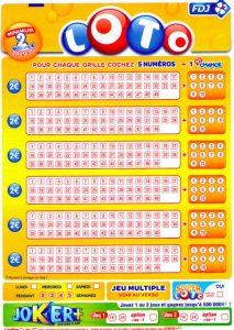une grille de loto de la FDJ