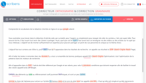 Le site Scriven, un bon moyen de corriger ses fautes d'orthographe avec de publier un article sur le web