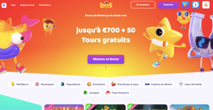 page d'accueil du casino 7sings