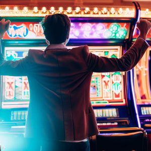 un homme qui gère correctement son budget dans un casino en ligne