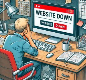 un internaute face un site web avec un mauvais hébergeur web